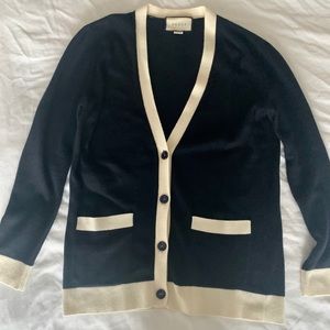 Gucci Navy/Ecru Cardigan - XL